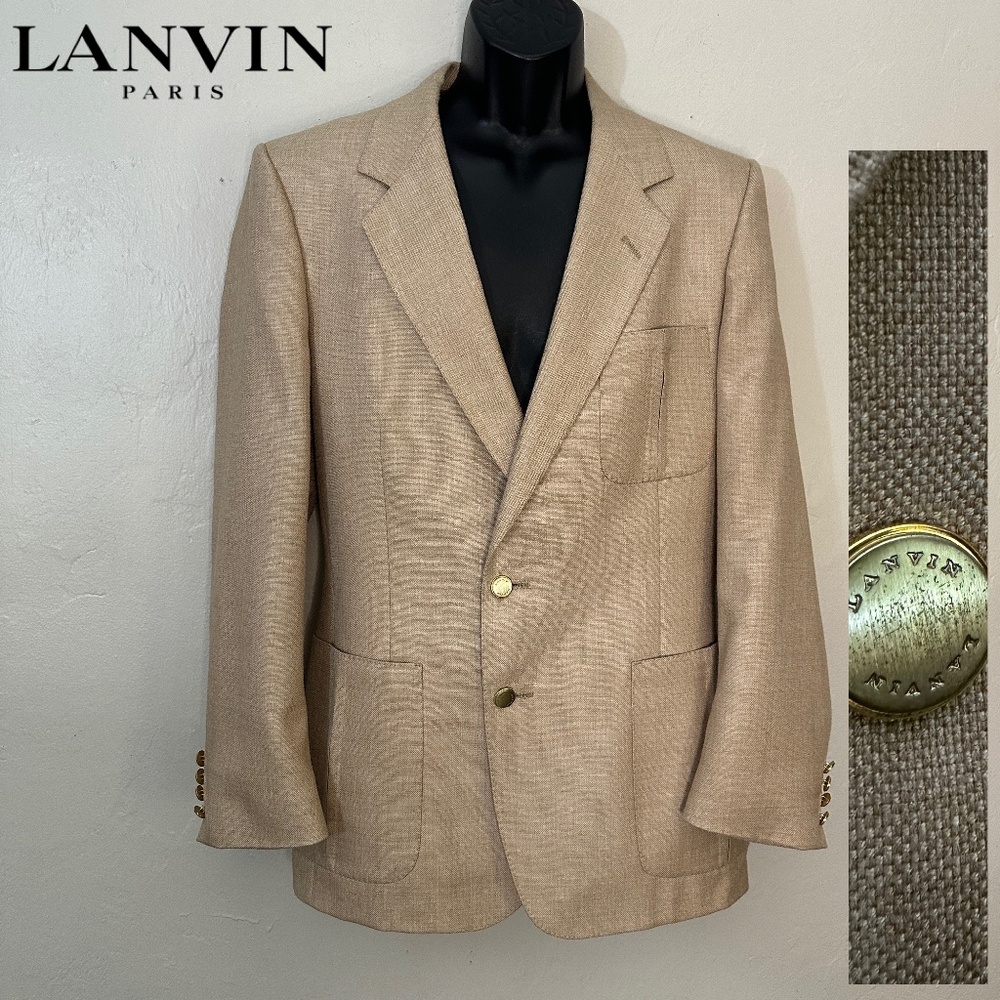 Lanvin Tan Sport Coat Classic Tailored Design